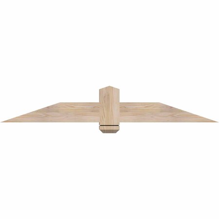 Ekena Millwork Eugene Smooth Timber Gable Bracket, Douglas Fir, 60"W x 10"H x 3 1/2"D x 5 1/2"F, 4/12 Pitch GBW060X10X0406EUG00SDF
